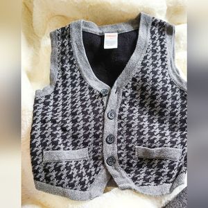 Black And Grey Sweater Vest - Size 2T